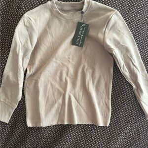 Little Bipsy Taupe Long Sleeve Top